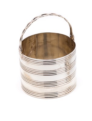 Lot 402 - A GEORGE II SILVER CREAM PAIL^ EDWARD...