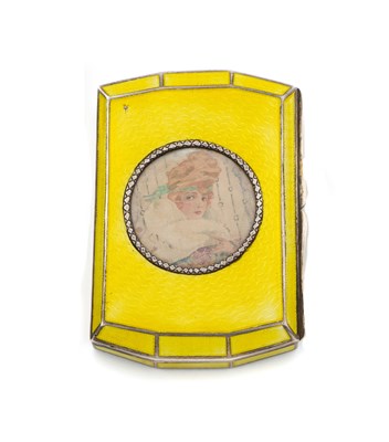 Lot 415 - AN AUSTRIAN ENAMELLED SILVER CIGARETTE CASE^...