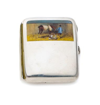 Lot 416 - A GERMAN SILVER CIGARETTE CASE^ CIRCA...