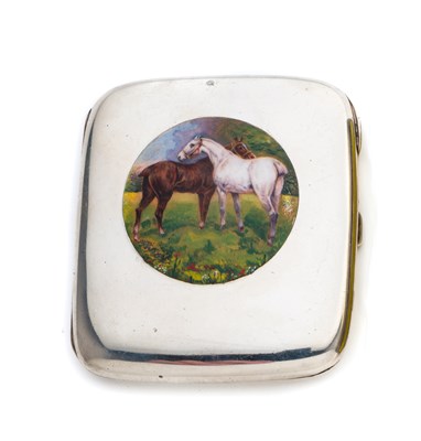 Lot 417 - A SILVER CIGARETTE CASE^ PROBABLY GERMAN^...