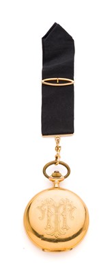 Lot 426 - A GOLD HUNTER POCKET WATCH^ SWISS^ CIRCA...