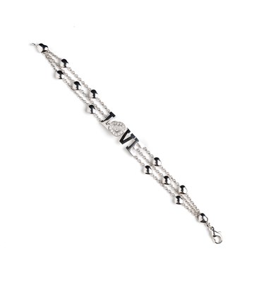 Lot 443 - WHITE GOLD ~HAPPY DIAMONDS~ BRACELET^...