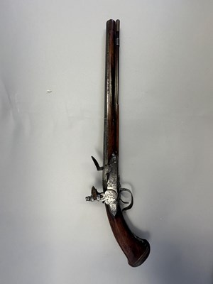 Lot 130 - A RARE 26 BORE CIVIL WAR ENGLISH LOCK OFFICER'S PISTOL, LONDON PROOF MARKS, CIRCA 1645