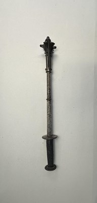 Lot 129 - A RARE GERMAN GOTHIC STEEL MACE, LAST QUARTER OF THE 15TH CENTURY