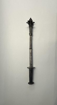 Lot 129 - A RARE GERMAN GOTHIC STEEL MACE, LAST QUARTER OF THE 15TH CENTURY