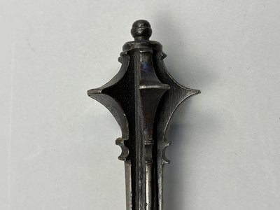 Lot 129 - A RARE GERMAN GOTHIC STEEL MACE, LAST QUARTER OF THE 15TH CENTURY