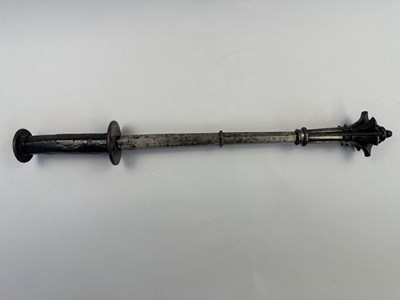 Lot 129 - A RARE GERMAN GOTHIC STEEL MACE, LAST QUARTER OF THE 15TH CENTURY