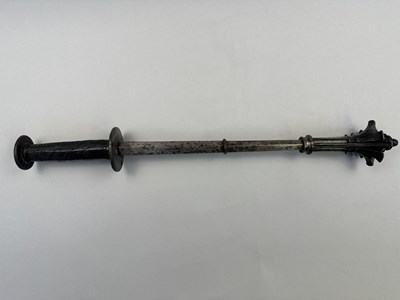 Lot 129 - A RARE GERMAN GOTHIC STEEL MACE, LAST QUARTER OF THE 15TH CENTURY