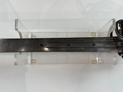 Lot 123 - A FINE AND RARE SCOTTISH BROADSWORD WITH SIGNED BASKET-HILT BY JOHN SIMPSON, GLASGOW, CIRCA 1700-10