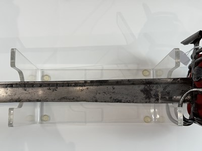 Lot 124 - A FINE AND RARE HIGHLAND BACKSWORD WITH SIGNED BASKET-HILT BY WALTER ALLAN, STIRLING, CIRCA 1735-40