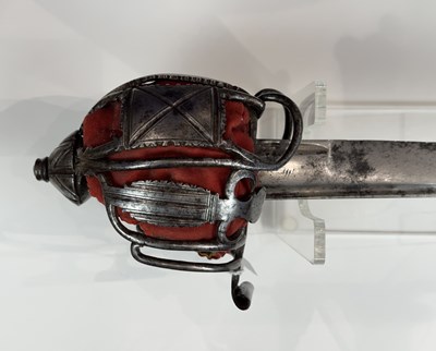Lot 124 - A FINE AND RARE HIGHLAND BACKSWORD WITH SIGNED BASKET-HILT BY WALTER ALLAN, STIRLING, CIRCA 1735-40