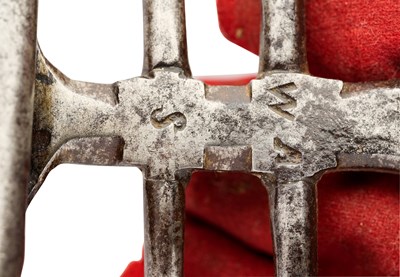 Lot 124 - A FINE AND RARE HIGHLAND BACKSWORD WITH SIGNED BASKET-HILT BY WALTER ALLAN, STIRLING, CIRCA 1735-40