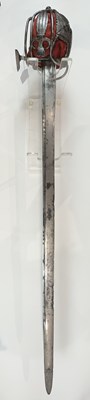 Lot 124 - A FINE AND RARE HIGHLAND BACKSWORD WITH SIGNED BASKET-HILT BY WALTER ALLAN, STIRLING, CIRCA 1735-40