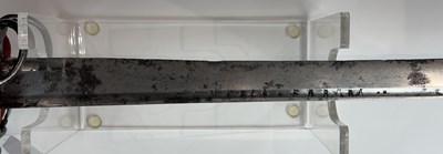 Lot 124 - A FINE AND RARE HIGHLAND BACKSWORD WITH SIGNED BASKET-HILT BY WALTER ALLAN, STIRLING, CIRCA 1735-40