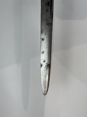 Lot 124 - A FINE AND RARE HIGHLAND BACKSWORD WITH SIGNED BASKET-HILT BY WALTER ALLAN, STIRLING, CIRCA 1735-40