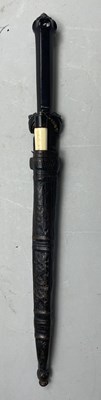 Lot 127 - A FINE AND RARE LOWLAND SCOTS BALLOCK DAGGER, EARLY 17TH CENTURY
