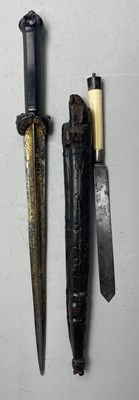Lot 127 - A FINE AND RARE LOWLAND SCOTS BALLOCK DAGGER, EARLY 17TH CENTURY