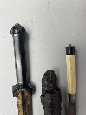 Lot 127 - A FINE AND RARE LOWLAND SCOTS BALLOCK DAGGER, EARLY 17TH CENTURY