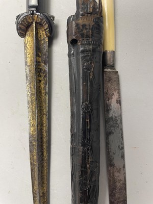Lot 127 - A FINE AND RARE LOWLAND SCOTS BALLOCK DAGGER, EARLY 17TH CENTURY