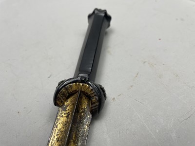Lot 127 - A FINE AND RARE LOWLAND SCOTS BALLOCK DAGGER, EARLY 17TH CENTURY