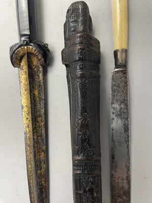 Lot 127 - A FINE AND RARE LOWLAND SCOTS BALLOCK DAGGER, EARLY 17TH CENTURY