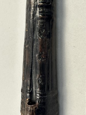 Lot 127 - A FINE AND RARE LOWLAND SCOTS BALLOCK DAGGER, EARLY 17TH CENTURY
