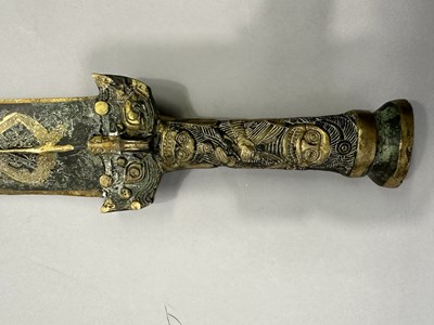 Lot 308 - A CHINESE COPPER ALLOY SWORD (JIAN), IN ZHOU DYNASTY OR EARLY WARRING STATES