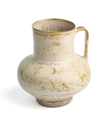 Lot 157 - A KASHAN LUSTRE JUG, PERSIA, 13TH CENTURY