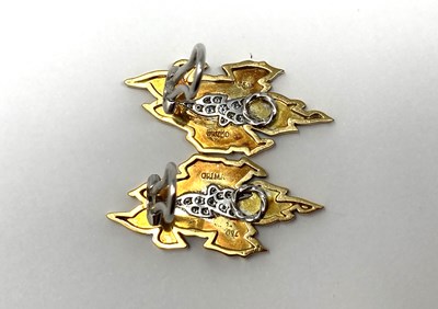 Lot 392 - GRIMA: PAIR OF DIAMOND EAR CLIPS