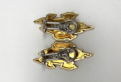 Lot 392 - GRIMA: PAIR OF DIAMOND EAR CLIPS