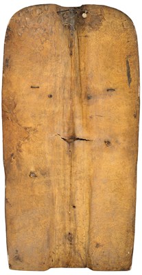 Lot 113 - A RARE AUSTRIAN PAVISE, KLAUSEN, SECOND HALF OF THE 15TH CENTURY