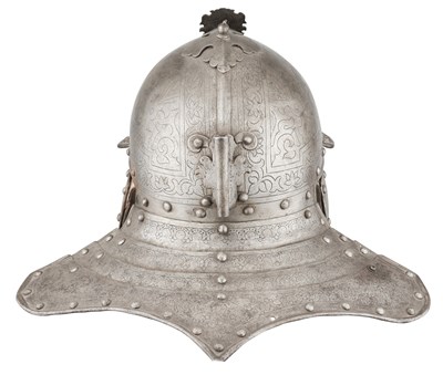 Lot 117 - A FINE AND IMPORTANT NORTH ITALIAN ENGRAVED THREE-QUARTER CUIRASSIER ARMOUR, CIRCA 1620-30