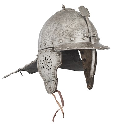 Lot 117 - A FINE AND IMPORTANT NORTH ITALIAN ENGRAVED THREE-QUARTER CUIRASSIER ARMOUR, CIRCA 1620-30