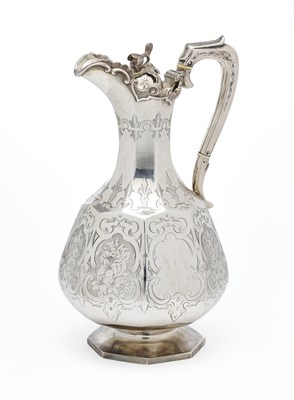 Lot 200 - A SCOTTISH VICTORIAN SILVER EWER, PROBABLY JOHN MURRAY, GLASGOW, 1857