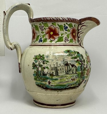 Lot 6 - A STAFFORDSHIRE PEARLWARE JUG, DATED 1827