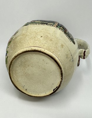 Lot 6 - A STAFFORDSHIRE PEARLWARE JUG, DATED 1827