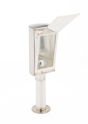 Lot 190 - A VICTORIAN SILVER TRAVELLING LAMP, J. DREW & SONS, LONDON, 1888