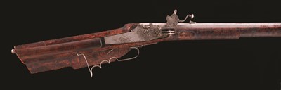 Lot 142 - A GERMAN WHEEL-LOCK SPORTING RIFLE BY JOHANNES WILL A HANAU