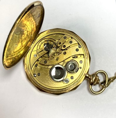 Lot 303 - AXA, 'CHRONOMETRE': A GENTLEMAN'S GOLD POCKET WATCH, SWISS, 1920s