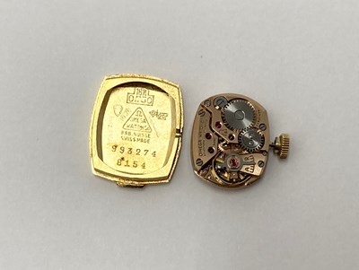 Lot 308 - OMEGA: A LADY'S GOLD AND DIAMOND BRACELET WATCH, SWISS, CIRCA 1966