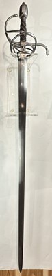Lot 144 - A GERMAN RAPIER, SECOND QUARTER OF THE 17TH CENTURY