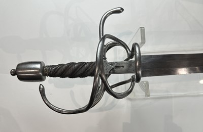 Lot 144 - A GERMAN RAPIER, SECOND QUARTER OF THE 17TH CENTURY