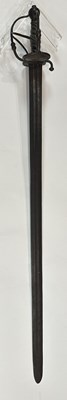 Lot 183 - A SWISS MILITARY SWORD, THE BLADE DATED 1726