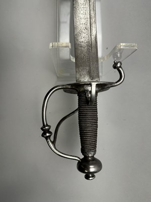Lot 176 - AN AUSTRIAN INFANTRY SWORD, THE BLADE DATED 1623