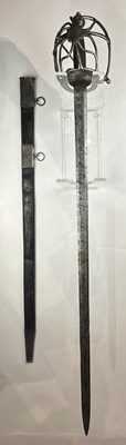 Lot 171 - A NORTH EUROPEAN BASKET-HILTED SWORD, LAST QUARTER OF THE 17TH CENTURY, PROBABLY DUTCH