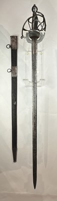 Lot 171 - A NORTH EUROPEAN BASKET-HILTED SWORD, LAST QUARTER OF THE 17TH CENTURY, PROBABLY DUTCH