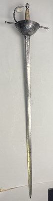 Lot 192 - AN OFFICER’S CUP-HILT RAPIER, EARLY 18TH CENTURY, PORTUGUESE OR SPANISH