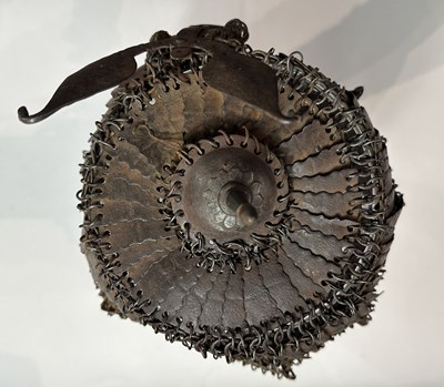 Lot 76 - A RARE INDIAN MAIL AND PLATE HELMET (TOP), 17TH/18TH CENTURY