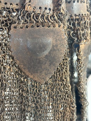Lot 76 - A RARE INDIAN MAIL AND PLATE HELMET (TOP), 17TH/18TH CENTURY