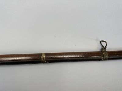 Lot 87 - A 28 BORE NORTH INDIAN (SIND) MATCHLOCK RIFLE, EARLY 19TH CENTURY